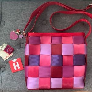 Original Harvey's Purple Love mini messenger crossbody bag. Like new!